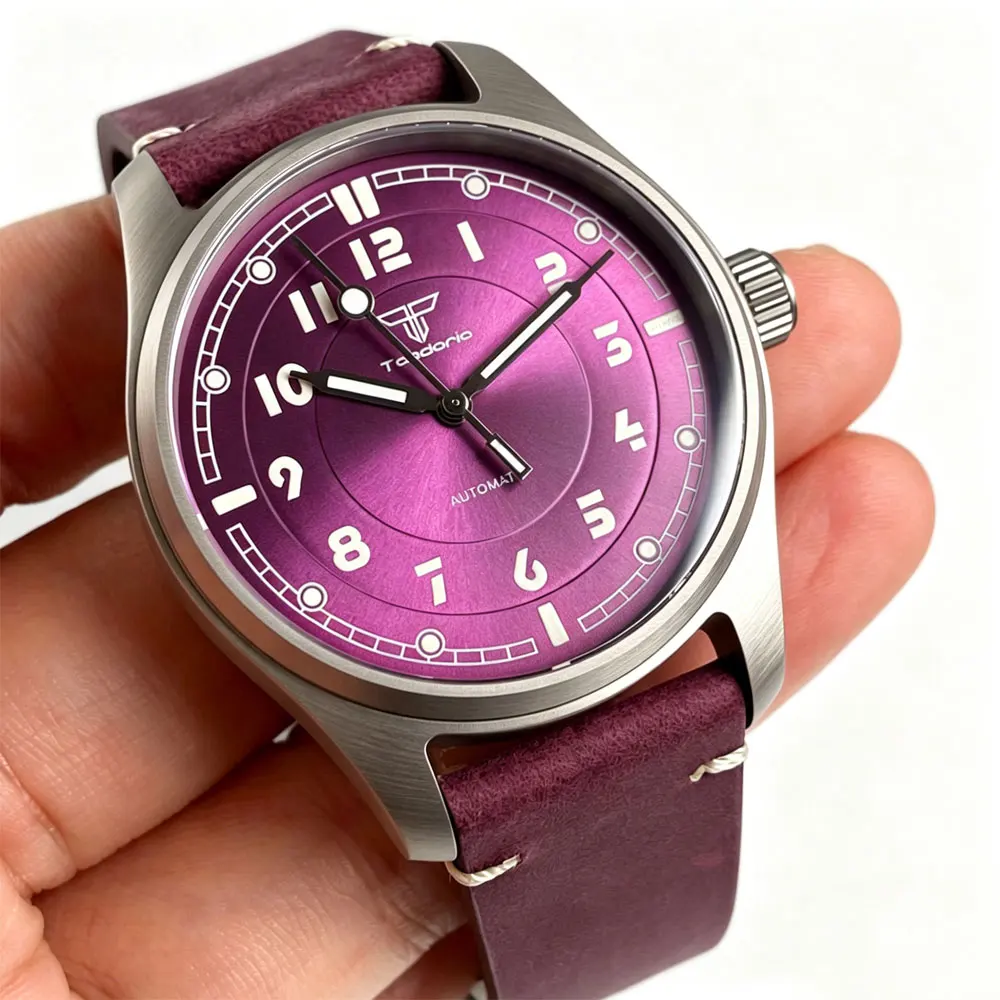 Tandorio 39mm 20ATM Sapphire Vintage Pilot Style NH35 Automatic Men Watch Diver