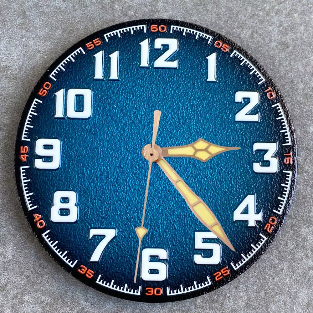 Tandorio 40.5mm Matte Watch Dial Replacement Parts Fit NH35 NH36 ETA2824 PT5000