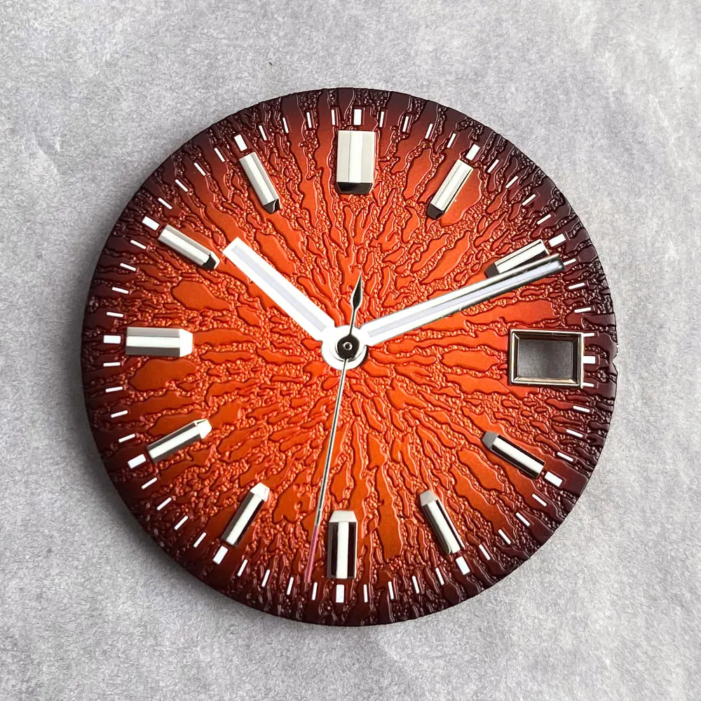 Tandorio 29mm No logo Watch Mod Dial For NH35 NH38 PT5000 Luminous Vintage Dial
