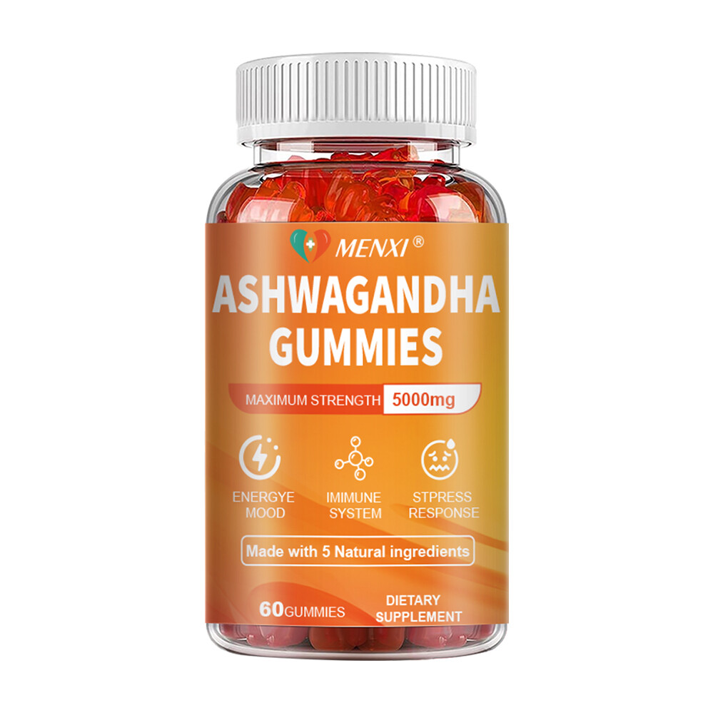 1-4 Bottles Ashwagandha 5000mg Gummies Supplement w/ Black Pepper Root Powder US