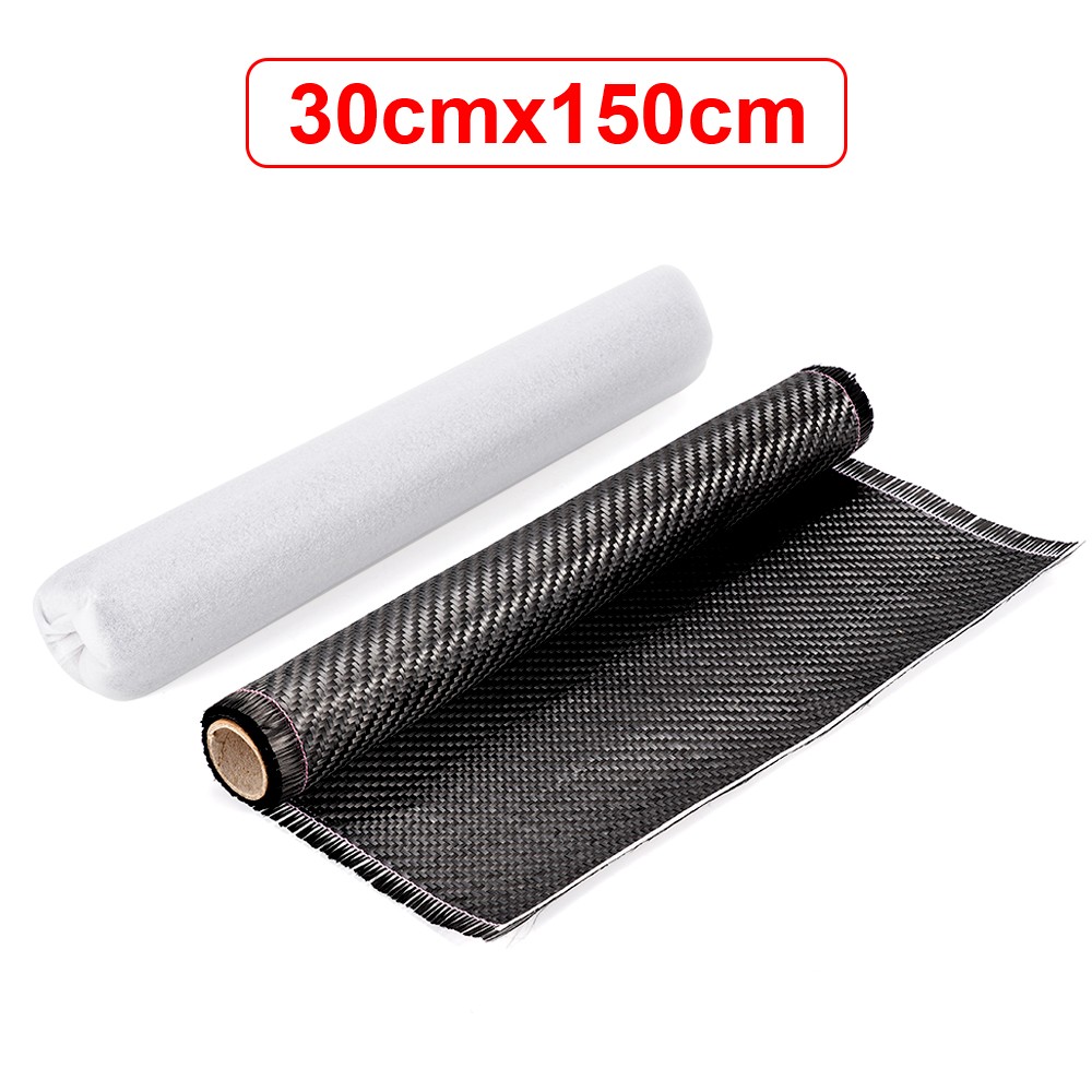 5/10 FT Real Carbon Fiber Fabric Cloth Roll 3k 200gsm 2×2 Twill Weave Black