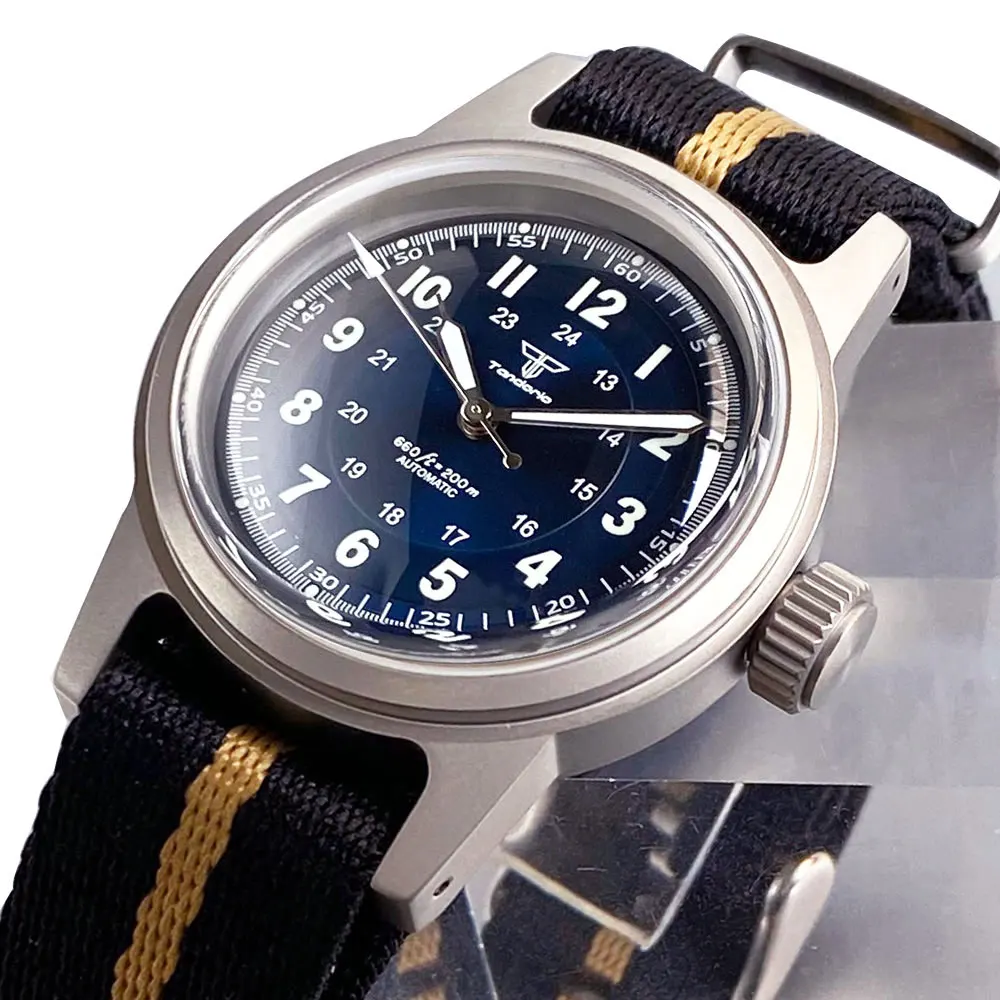 Tandorio 36mm Retro Automatic Mechanical Men Watches For Japan NH35/Miyota 8215