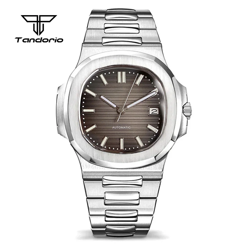 Tandorio 40mm Sapphire Glass NH35/Miyota 8215 Automatic Square Dress Men Watch