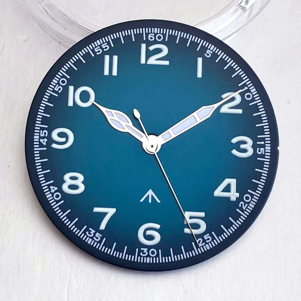 Tandorio 33.5mm Vintage Pilot Watch Dial Face For NH35/PT5000/Miyota 8215/VH31