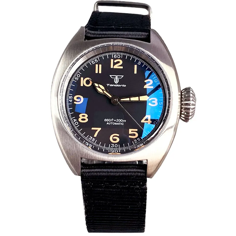 Tandorio 36mm Military 20ATM Miyota 8215 Auto Diver Men Watch Sapphire Glass