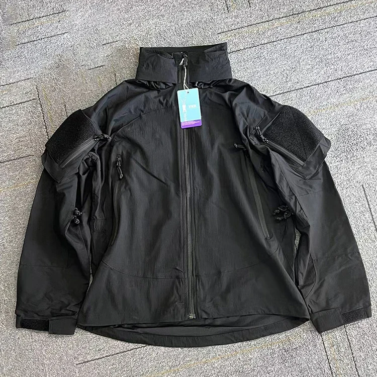 PCU L5 Tactical Nylon Soft Shell Zipper Jacket Hiking Climbing Hoodie Coat
