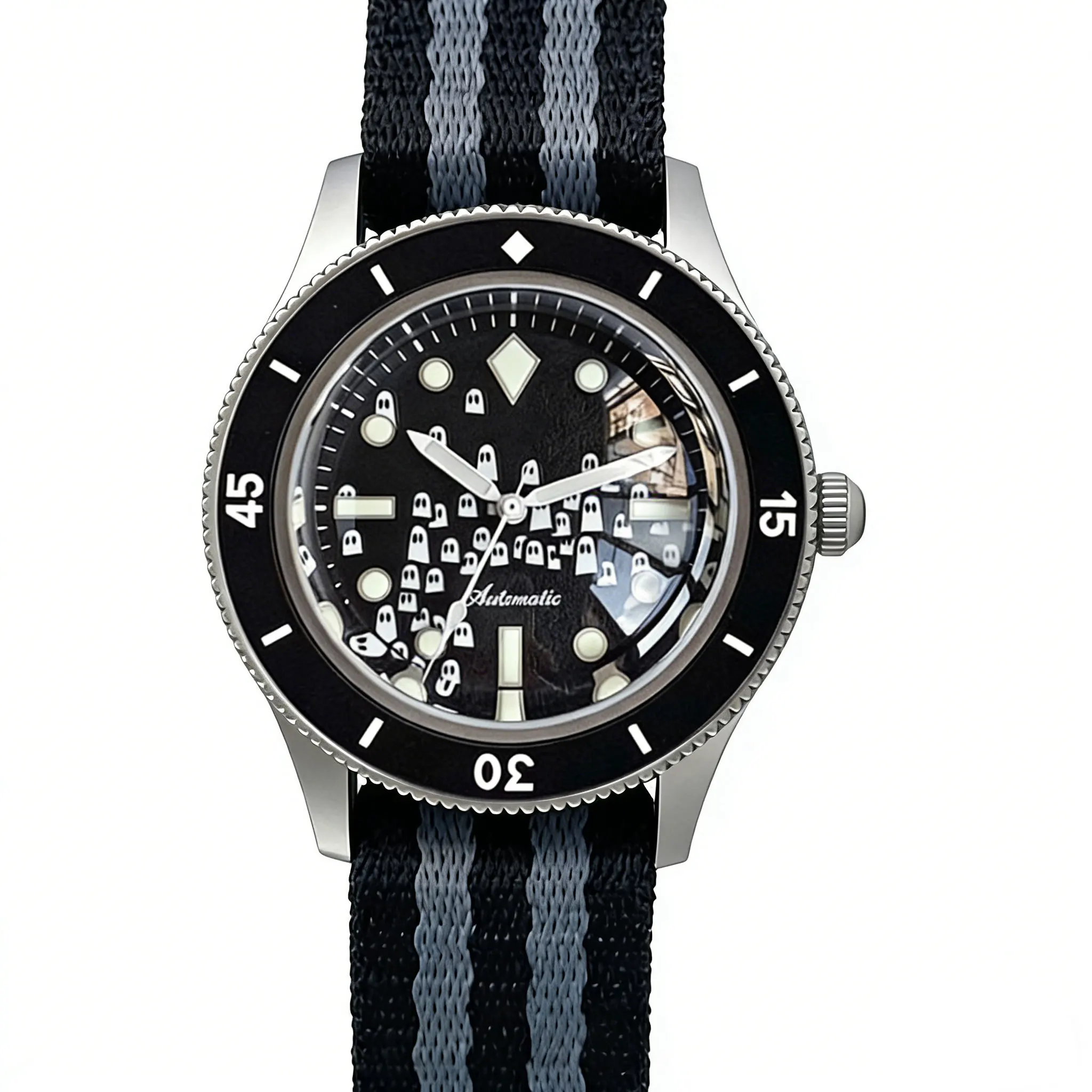 Tandorio New 40mm 50-Fathoms Style NH35A/Miyota 8215 Mechanical Men Watch 20ATM