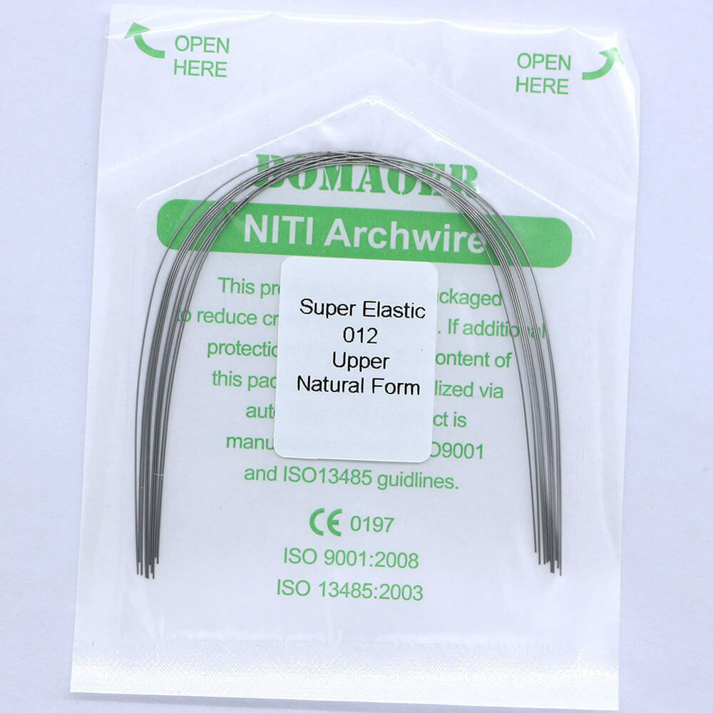 Dental Orthodontic Super Elastic Niti Round Arch Wire 10 Sizes 5 -200 Packs