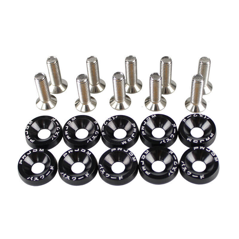 20/40/60/80/100PCS JDM Aluminum Fender Bumper Washer Bolt Engine Bay Dress Up