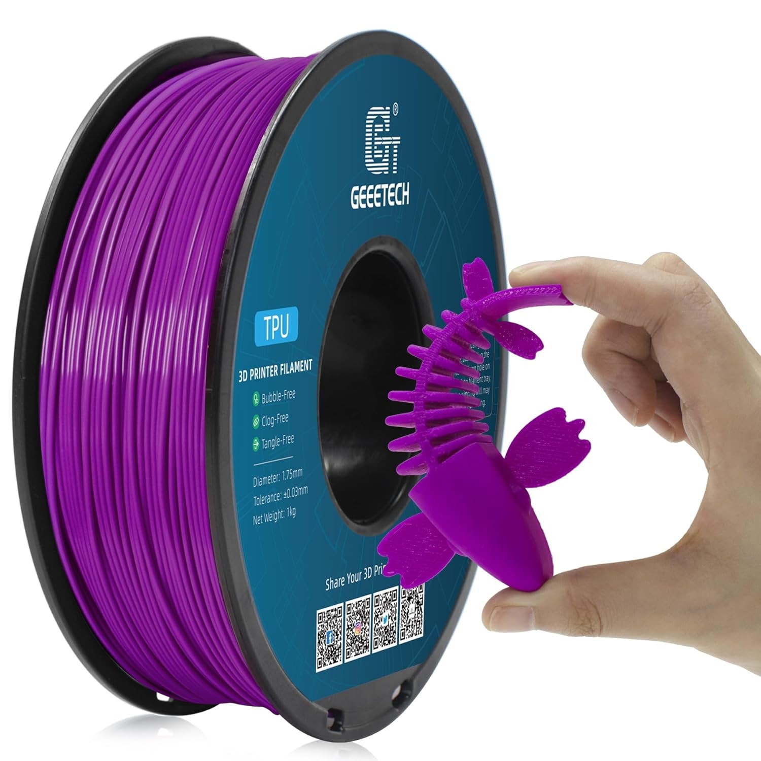 [BUY 3 GET 5] Geeetech PLA Silk/Matte/Luminous/HS-PLA 3D Printer Filament 1.75mm