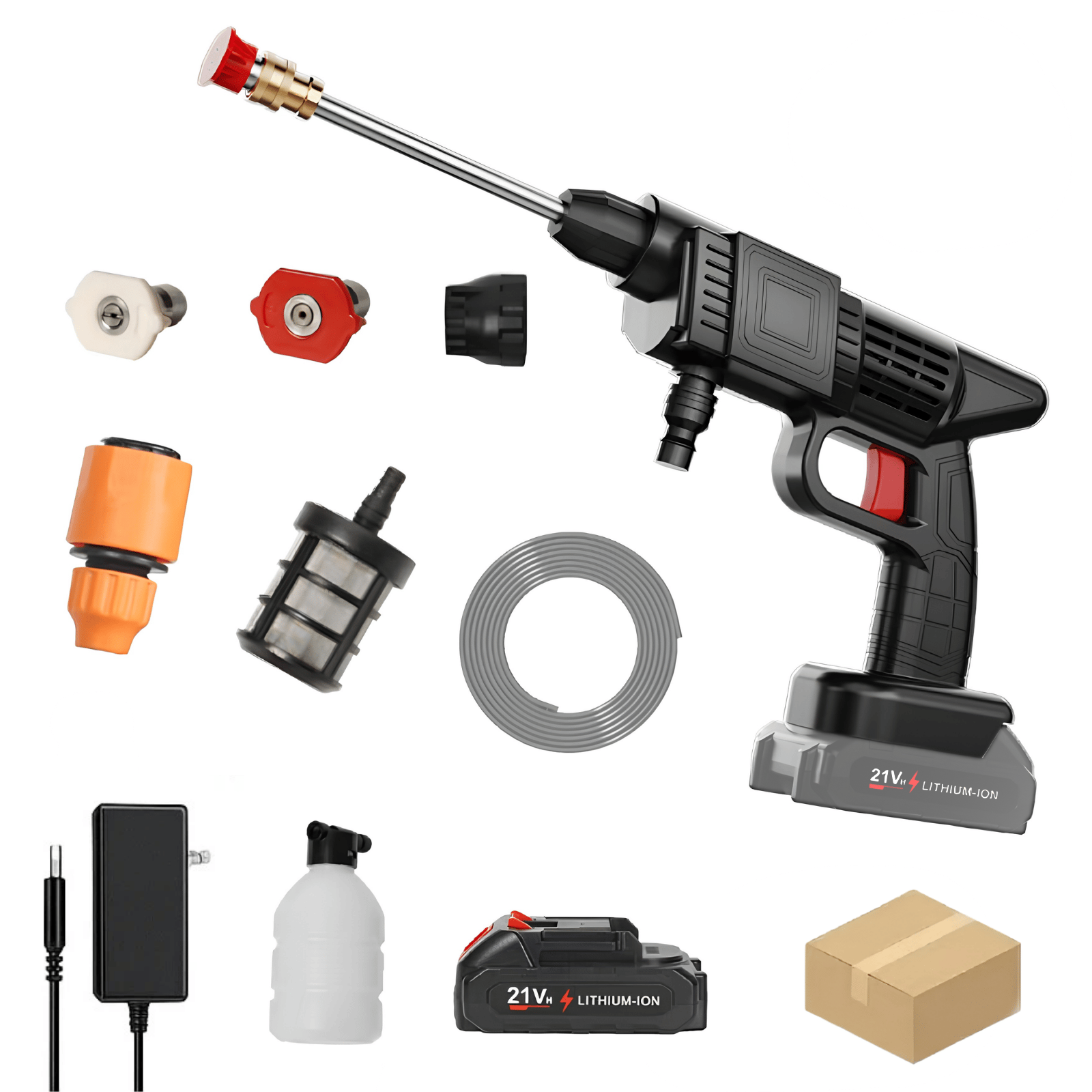 Pressure Washer Water Spray Gun Wash Nozzle Wand Car Garden Hose Soap Dispenser
