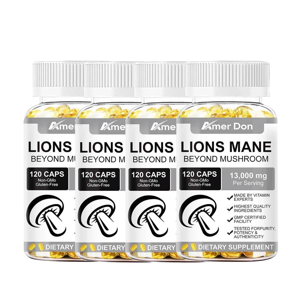 Organic Lion’s Mane Mushroom Complex 13000 mg – MEMORY, FOCUS, STRESS SUPPORT
