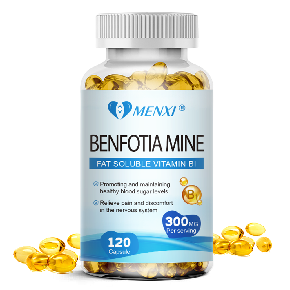 1-4 Bottles Benfotiamine 300mg, Fat Soluble Vitamin B1 120 Vegetarian Capsules