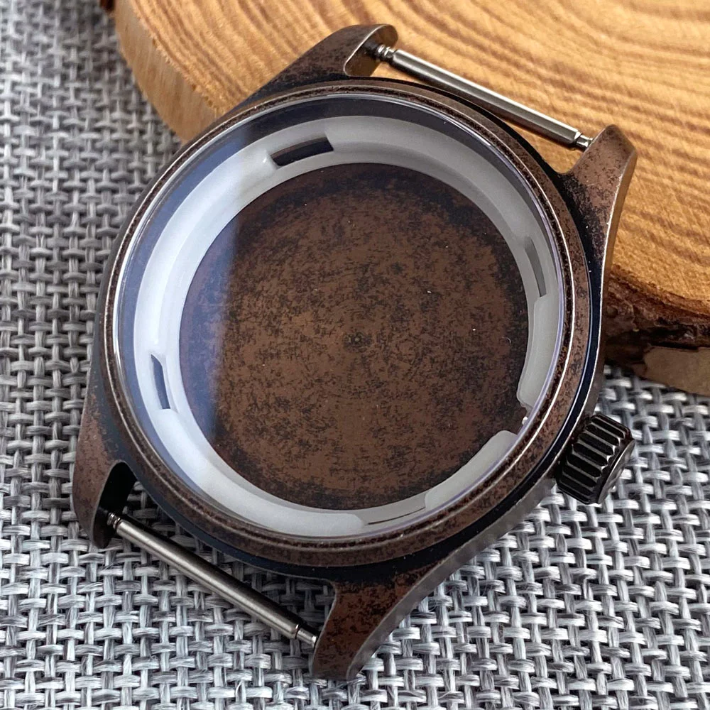 Tandorio 36mm/39mm Vintage PT5000/NH35 Pilot Men Mod Watch Case Sapphire Glass