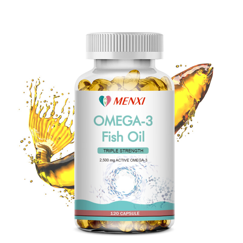3x Strength EPA & DHA Omega 3 Fish Oil 3600mg, Highest Potency, 4 × 120 Softgels