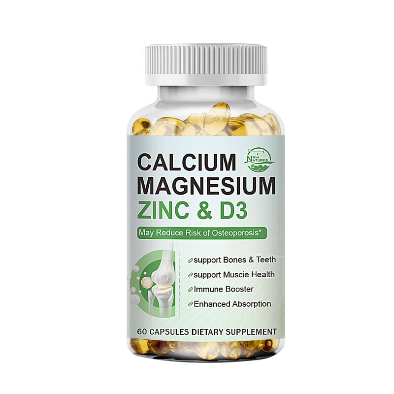 Calcium Magnesium Zinc with Vitamin D3 Strong For Bone Muscle Health 240 Caps