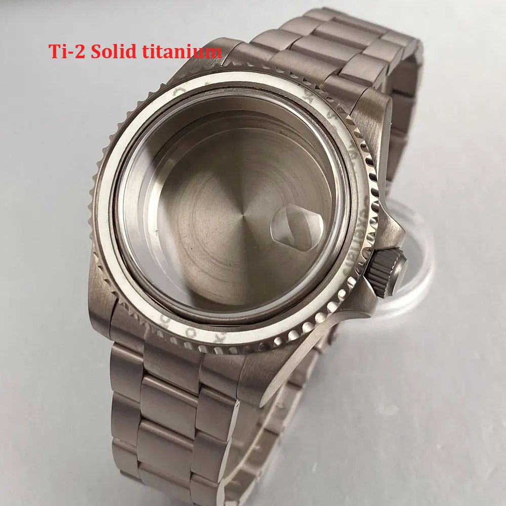 20ATM 40MM Titanium Diver Watch Case Strap For NH34 NH35 PT5000 Sapphire Glass