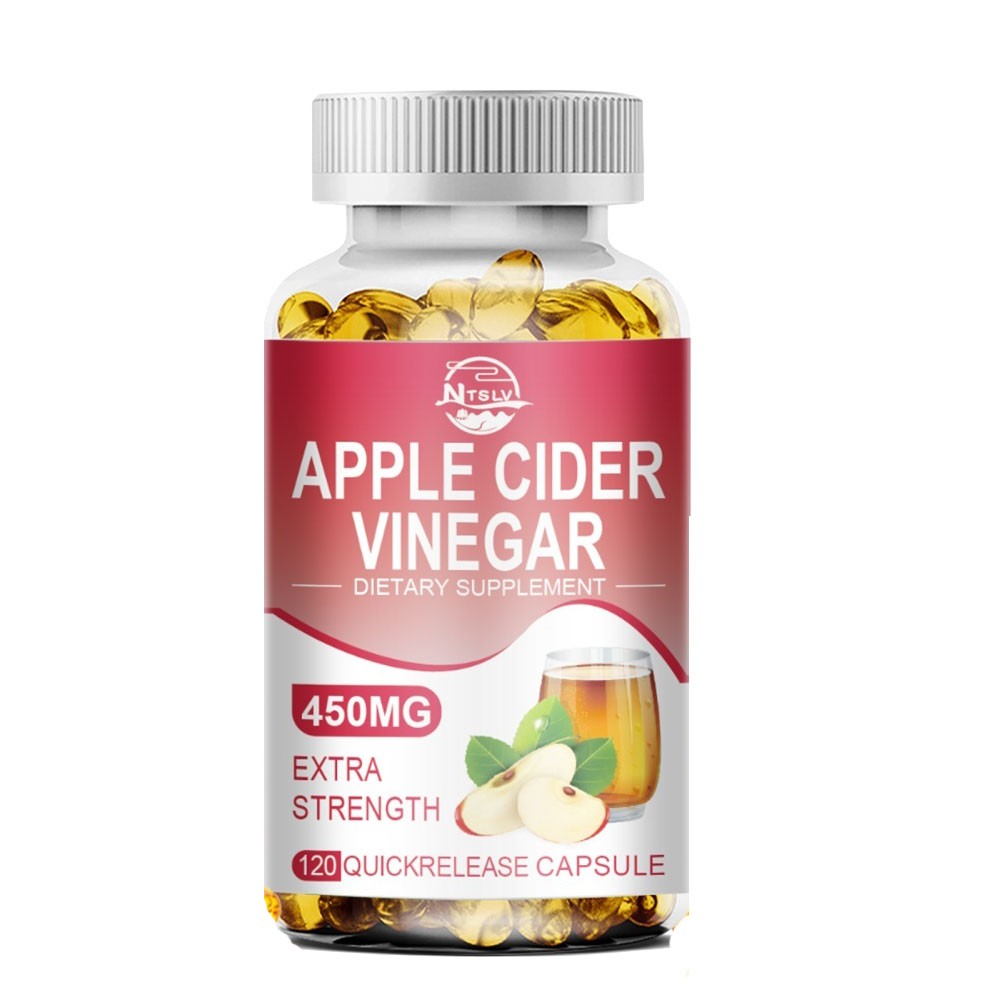 Apple Cider Vinegar with Mother 450mg Supplement – 120Pills – Detox & Cleansing