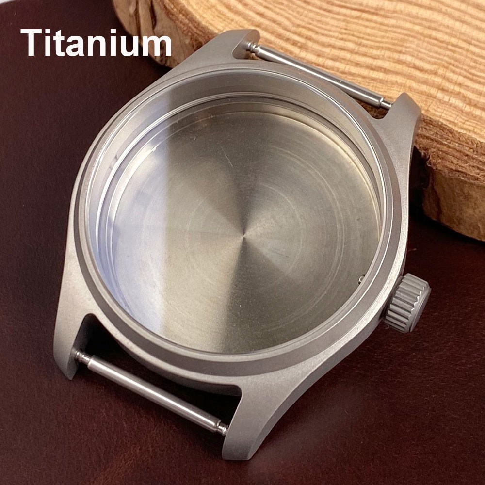 39mm Titanium/Stainless Steel 200m Diver Pilot Watch Case For NH35 ETA2824 VH31