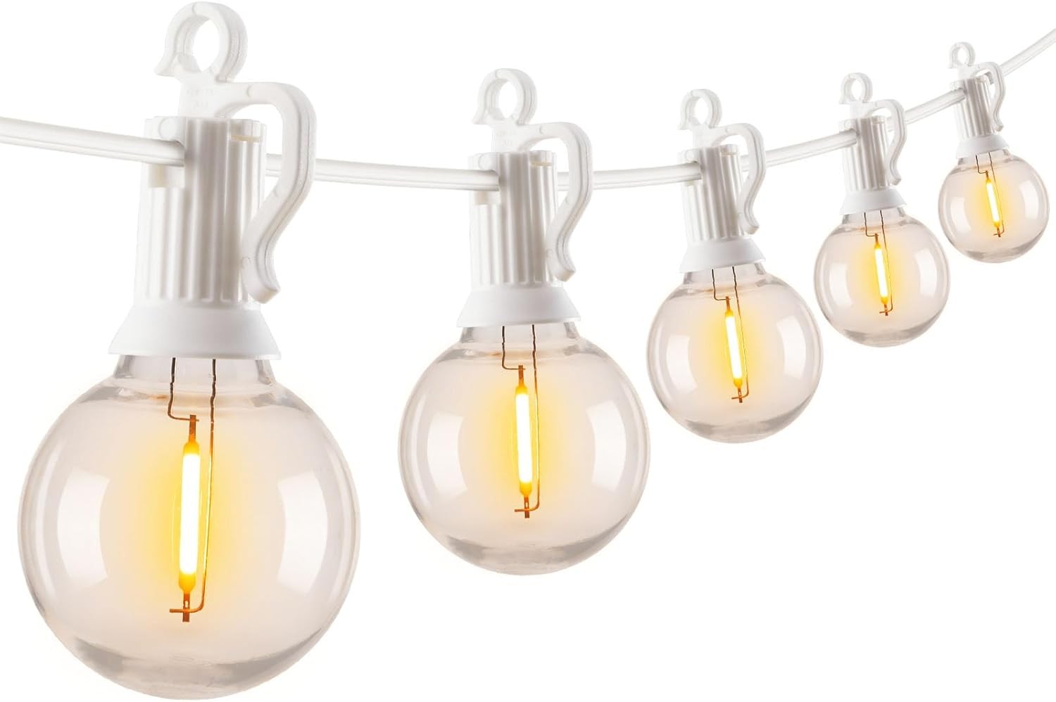 29-209FT Outdoor String Lights G40 LED Waterproof Dimmable Patio Hanging Decor