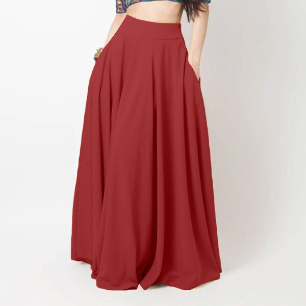 Women's Long Skirt Half Casual Long Skirt Large Swing A-line Skirt High Waist