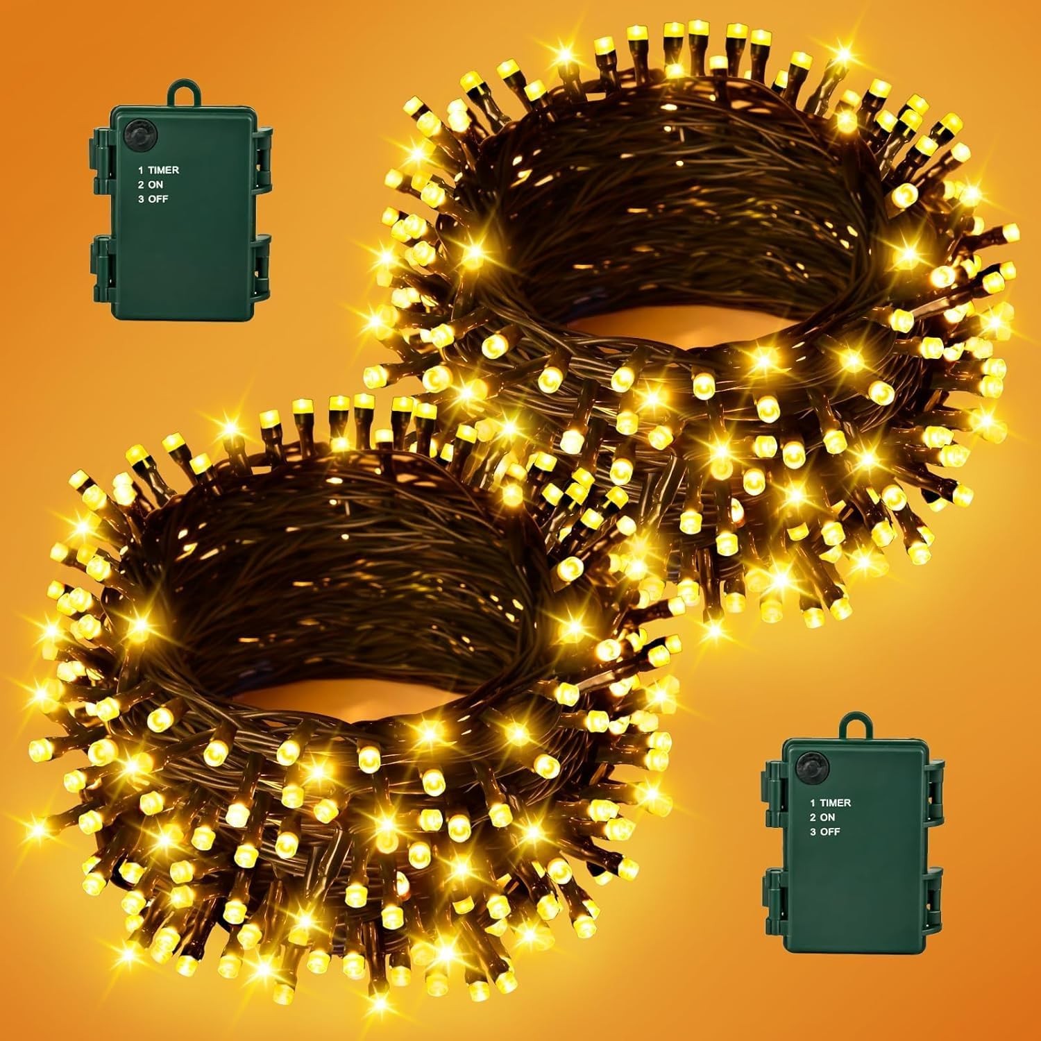 Halloween String Lights 120LED 39FT Fairy Lights Battery Operated Timer Decor