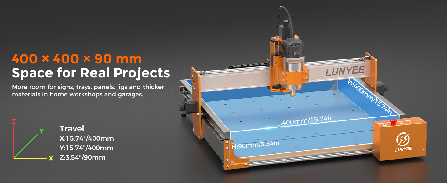 4040 CNC Machine Size