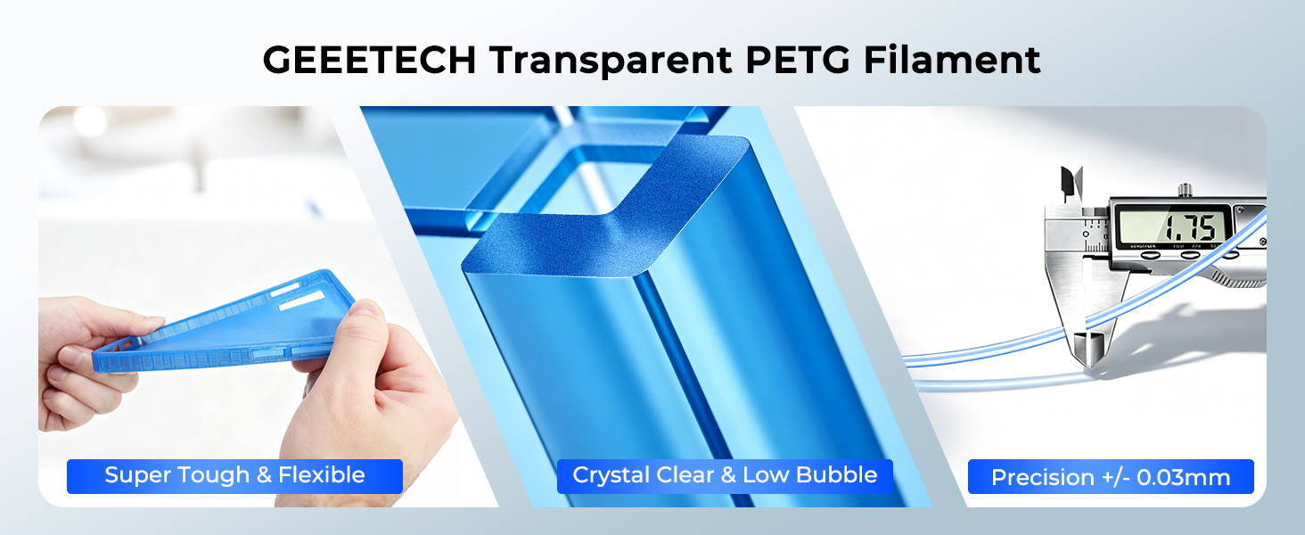 GEEETECH Transparent PETG Filament