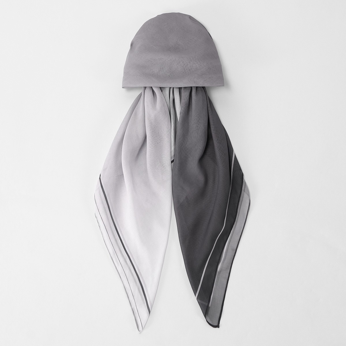 Gradient Instant Hijab Women Muslim Headscarf Pre-Tied Turban Bonnet Head Wrap