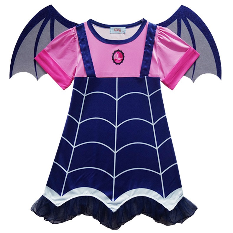 Kids Girls Vampirina Halloween Costume Fancy Dress Party Vampire Cosplay Outfits