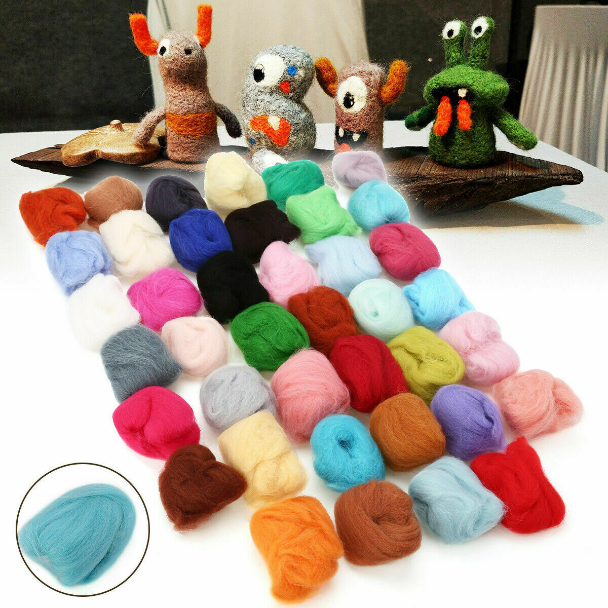 Wool Felt Kit Handmade Needle Felting Kit Starter Kit Felting Fabric - Picture 32 of 38