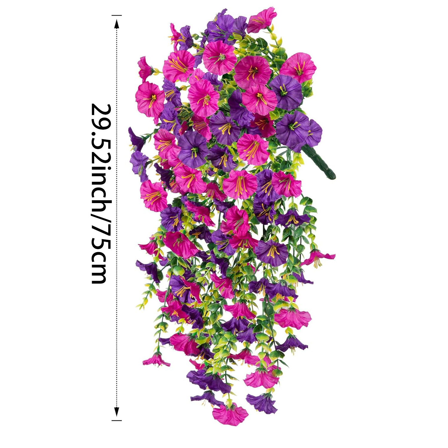 Artificial Fake Hanging Basket Plants Silk Flowers Vine Home Decor-Outdoor UK